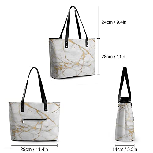 Womens Handbag Marble Texture Leather Tote Bag Top Handle Satchel Bags For Lady