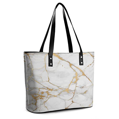 Womens Handbag Marble Texture Leather Tote Bag Top Handle Satchel Bags For Lady