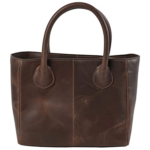 STS Ranchwear Basic Bliss Chocolate Satchel Leather Durable Brown Bag with Removable Nylon & Leather Strap