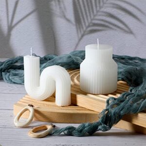 2 Pcs Twist Candle Aesthetic Candle Decorative Candles Trendy Candles Candle Minimalist Geometric Shaped Candles Soy Wax Scented Candle Art Decorative Candle for Wedding Spa Yoga Birthday Holiday Gift