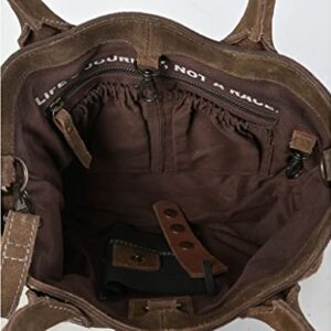 Cowhide Saddle Tramp Satchel