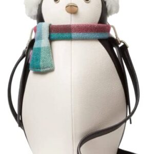 Kate Spade Morty Penguin Crossbody Pebbled Leather Bag (Black/White Multi)