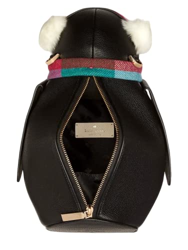 Kate Spade Morty Penguin Crossbody Pebbled Leather Bag (Black/White Multi)