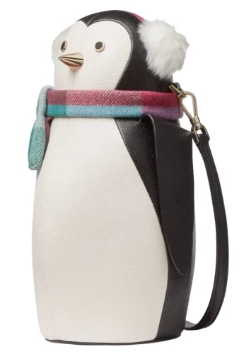 Kate Spade Morty Penguin Crossbody Pebbled Leather Bag (Black/White Multi)