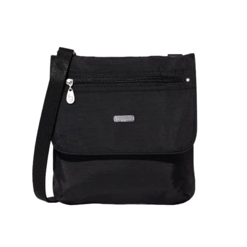 Baggallini Flap 2 It Large Crossbody Bag (Black)