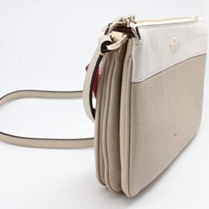 Kate Spade New York Leila Colorblock Triple Gusset Crossbody in Light Sand