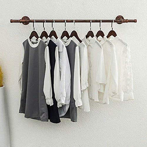 PIBM Stylish Simplicity Shelf Wall Mounted Floating Rack Shelves Retro Clothing Display Clothing Rack Shop Bearing Strong,2 Colours,6 Sizes, Redbrown , 100x25CM