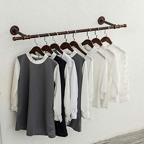 PIBM Stylish Simplicity Shelf Wall Mounted Floating Rack Shelves Retro Clothing Display Clothing Rack Shop Bearing Strong,2 Colours,6 Sizes, Redbrown , 100x25CM