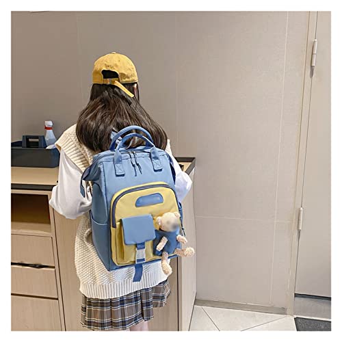 DINGZZ Women Waterproof Candy Color Backpacks Fancy School Bags for Teenage Girl Cute Travel Rucksack (Color : E, Size : 26 * 18 * 40CM)