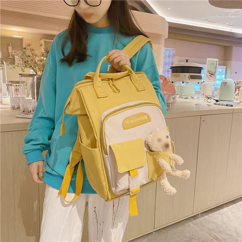 DINGZZ Women Waterproof Candy Color Backpacks Fancy School Bags for Teenage Girl Cute Travel Rucksack (Color : E, Size : 26 * 18 * 40CM)