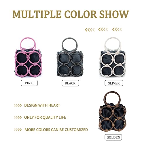 Rhinestone Purse Crystal Clutch Purses for Women Bling Evening Handbags Glitter Sparkly Hobo Bag Pink