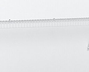 HyLoft 777 Wall Shelf with Hanging Rod, 36" x 18" (2-Pack) , White & ClosetMaid Wire Shelf Kit with Hardware, 4 Ft. Wide, for Pantry, Closet, Laundry, Utility Storage, White Vinyl Finish