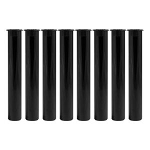 airtight storage tube container with pop top lid – black 25 pack