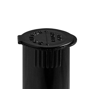 Airtight Storage Tube Container with Pop Top Lid - Black 25 Pack
