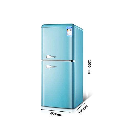 HESNDxbx Mini Fridge Color Small Refrigerator, Small Home Office Red Refrigerator, Two-Door Refrigerator (Color : Red)