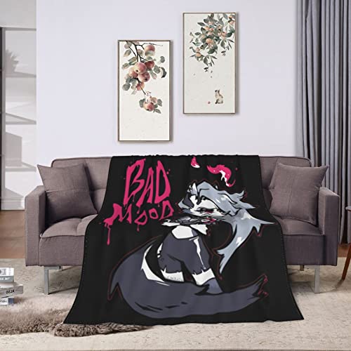 Anime Manga Helluva Boss Blanket Flannel Fleece Lightweight Throw Blankets All Seasons Bed Couch Office Outdoors 50"X40"