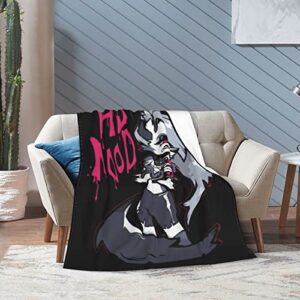 Anime Manga Helluva Boss Blanket Flannel Fleece Lightweight Throw Blankets All Seasons Bed Couch Office Outdoors 50"X40"