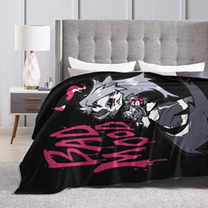 Anime Manga Helluva Boss Blanket Flannel Fleece Lightweight Throw Blankets All Seasons Bed Couch Office Outdoors 50"X40"