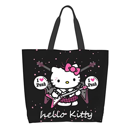 LKUZLOH Anime Cute Tote Bag for Women Girls Kawaii Shoulder bag Large Capacity Shopping Bag For School Work