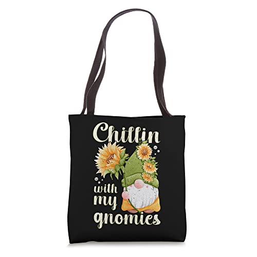 Gnome with sunflower, spring motif with garden gnome Tote Bag