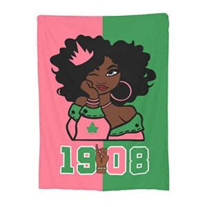 blanket sorority gift alpha kappa throw blanket 50″x40″ soft warm cozy throw home decorative blanket sorority paraphernalia