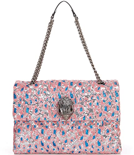 Kurt Geiger Women’s Kensington XXL Sequin Pink Blue Shoulder Crossbody Bag