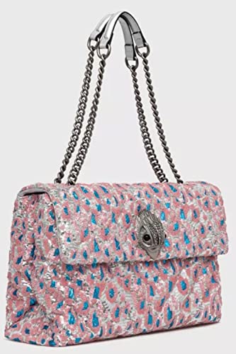 Kurt Geiger Women’s Kensington XXL Sequin Pink Blue Shoulder Crossbody Bag