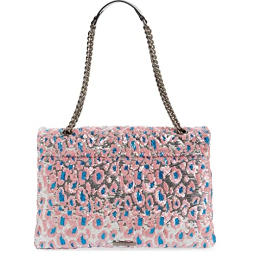 Kurt Geiger Women’s Kensington XXL Sequin Pink Blue Shoulder Crossbody Bag