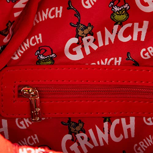 Loungefly Dr. Seuss' How the Grinch Stole Christmas! Sleigh Crossbody Bag Red