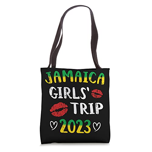 Jamaica 2023 girls trip with jamaican flag and kiss Tote Bag