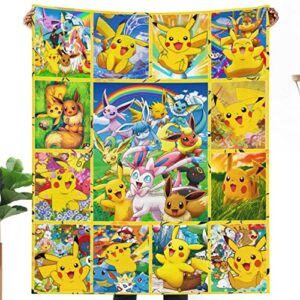 anime soft throw blanket cartoon air-conditioning blankets cute all season fleece blankets breathable lightweight throws blanket for couchs sofas beds 40x50 in -1