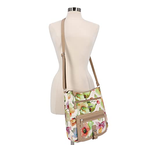 MultiSac Flare Womens Crossbody Bag Shoulder Purse, Mellow Floral