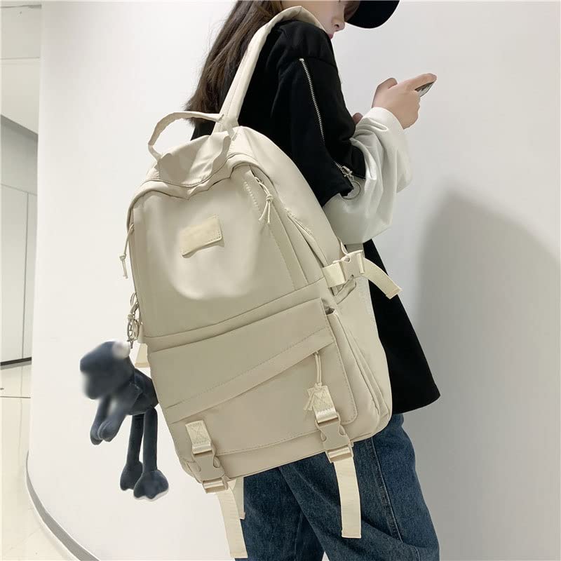 DINGZZ Waterproof Nylon Women Backpack Fashion Large Capacity Traveling Bag School Backpack (Color : E, Size : 31 * 12 * 45CM)