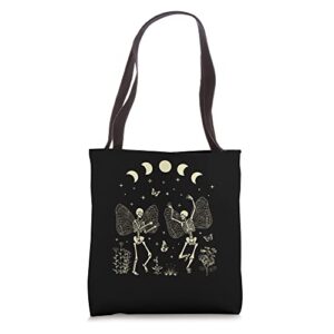 fairy grunge fairycore aesthetic butterfly skeleton gothic tote bag