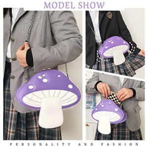 LUI SUI Women Unique Cute Mushroom Shaped Crossbody Purse Bags Small Shoulder Bags for Teen Girls