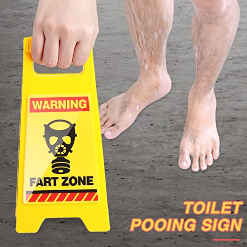 4 Pcs Poop in Progress Novelty Toilet Humour Warning Sign Toilet Occupied Funny Caution Sign Hilarious Secret Santa Gift for Bathroom Poop Sign for Restroom Office Decorations Hilarious Christmas