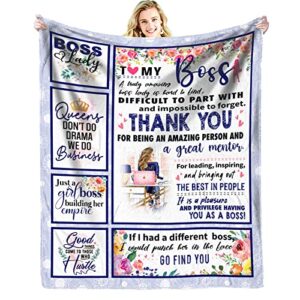 boss lady gifts for women – mothers day boss gifts for women – great gifts for female boss for boss day – boss birthday gifts for women – girl boss appreciation gifts throw blanket 60 x 50 inch