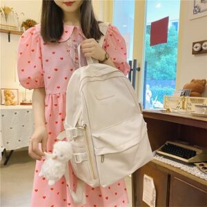 DINGZZ Waterproof Nylon Women Bags School Backpack for Teenagers Girls Travel Backbag Small Bookbag (Color : E, Size : 32 * 13 * 44CM)