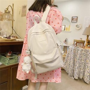 DINGZZ Waterproof Nylon Women Bags School Backpack for Teenagers Girls Travel Backbag Small Bookbag (Color : E, Size : 32 * 13 * 44CM)