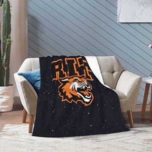 Rochester Institute of Technology Logo Fleece Blanket, Very Soft Microfiber Flannel Blanket for Couch Warm and Cozy for All Seasons