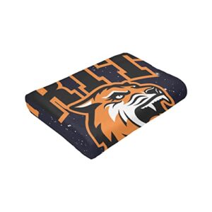 Rochester Institute of Technology Logo Fleece Blanket, Very Soft Microfiber Flannel Blanket for Couch Warm and Cozy for All Seasons