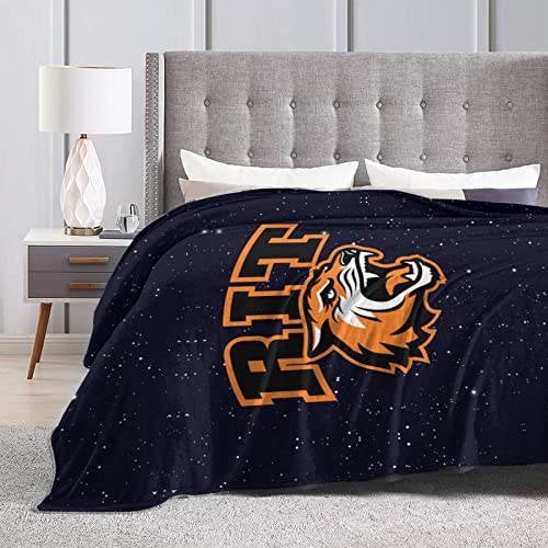 Rochester Institute of Technology Logo Fleece Blanket, Very Soft Microfiber Flannel Blanket for Couch Warm and Cozy for All Seasons