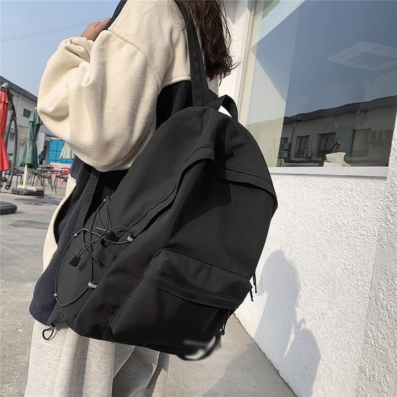 DINGZZ Solid Color Women Large School Bag Backpack for Teenage Girls Fashion College Student Backpack (Color : D, Size : 31 * 17 * 43CM)