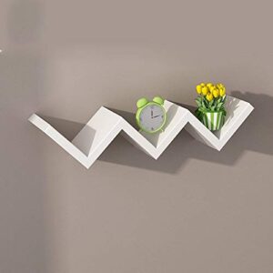 pibm stylish simplicity shelf wall mounted floating rack wooden solid wood shelves living room background wall storage creative,40cm / 60cm,4 colors avaliable, white , 60x12x15cm
