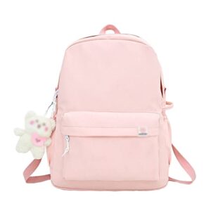 dingzz female small fresh nylon backpack school backpack schoolbag two sizes travel bags (color : e, size : 30 * 10 * 36cm)