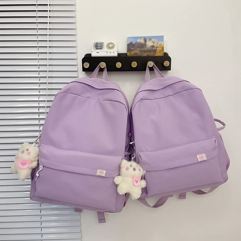 DINGZZ Female Small Fresh Nylon Backpack School Backpack Schoolbag Two Sizes Travel Bags (Color : E, Size : 30 * 10 * 36CM)