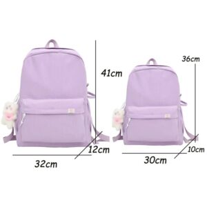 DINGZZ Female Small Fresh Nylon Backpack School Backpack Schoolbag Two Sizes Travel Bags (Color : E, Size : 30 * 10 * 36CM)