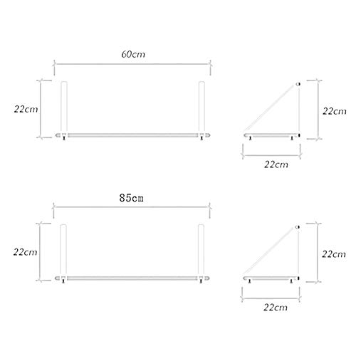 PIBM Stylish Simplicity Shelf Wall Mounted Floating Rack Shelves Retro Separator Plate Simple High Capacity Sleek Bedroom Living Room,4 Sizes,2 Colours, a , 85x22x32cm