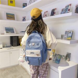 DINGZZ Waterproof Women Backpack College Style Schoolbag for Teenage Girls Cute Travel Backpack Bookbag (Color : E, Size : 32cm x11cm x43cm)