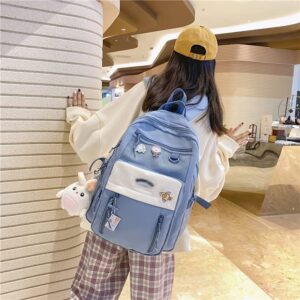 DINGZZ Waterproof Women Backpack College Style Schoolbag for Teenage Girls Cute Travel Backpack Bookbag (Color : E, Size : 32cm x11cm x43cm)